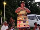 Single lady dancing - note tapa cloth dress.